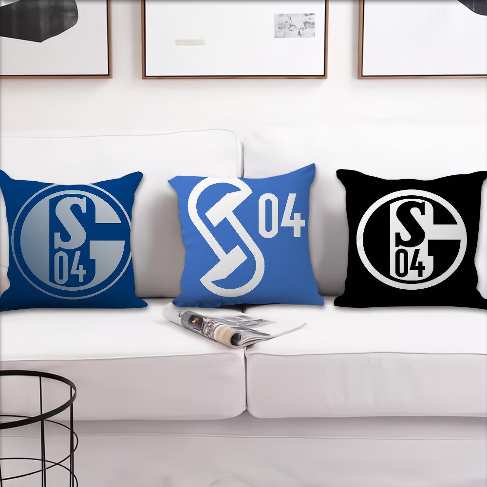 Football Club S-Schalke 04 Pillow Case For Sofa Bedside Table Bedroom Backrest Living Office Cushion Printed Square Multiple