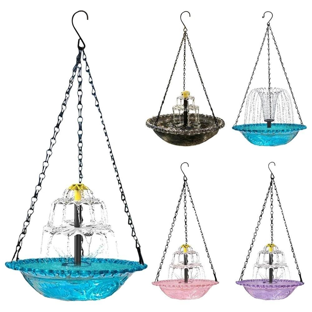 Cascade Hanging Bird Bath Fountain 3 Layer Bird Feeder Creative Bird Bath Bowl Outdoor