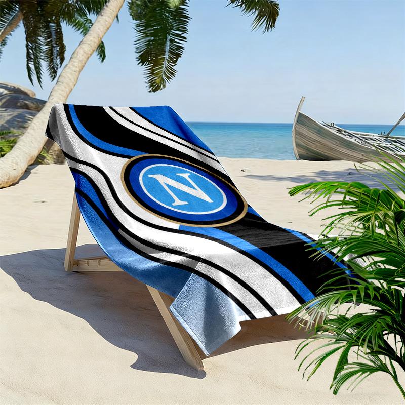 Napoli FC Print Beach Towel, Large Soft Quick Dry Towel for Beach Camping Swimming