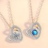 New Luxury Crystal CZ Heart Pendant Choker Necklace 925 Sterling Silver Chain Necklaces For Women Wedding Jewelry Gifts