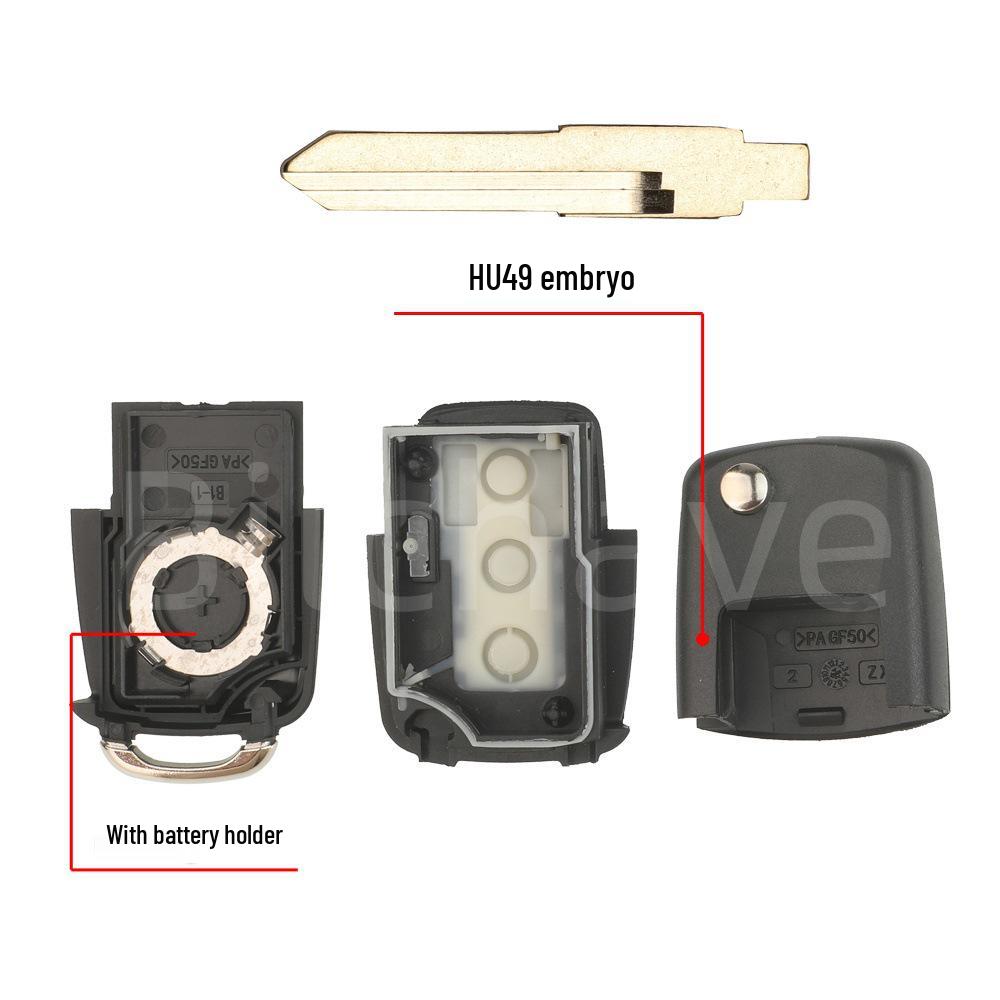 3-кнопочный корпус ключа для Volkswagen/Skoda Passat Scirocco MK4 KD VVDI Замена складного ключа