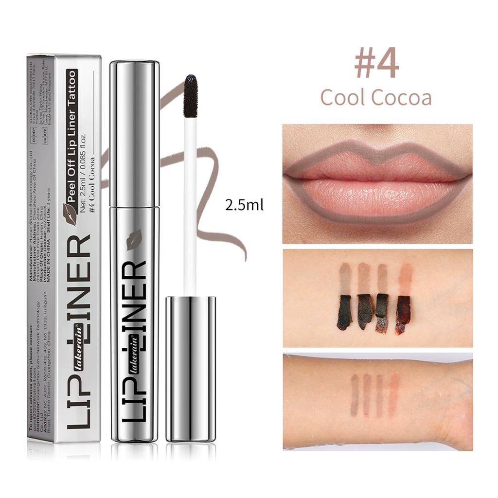 Long Lasting Non-Sticky Cup Peel Off Matte Finish Lip Liner, Lip Liner Pen Long Lasting Non-Sticky Cup Peel Off Matte Finish Lip Liner