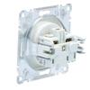 Socket 2P+E, 230V/16A, contact shutters, white LUMINA