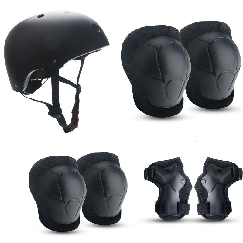 Children's Roller Skating Protective Gear Set Balance Car Skateboard Palm Pads Skating Knee Pads Elbow Pads Bicycle Seven-piece Hard Hat