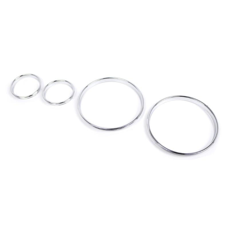 Хромированный серебряный цвет, датчики спидометра, кольца с циферблатом, отделка безеля для E39 E38 E53, кольца спидометра, рамка