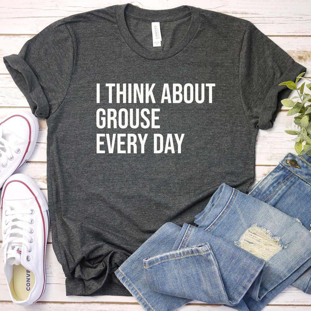Grouse Shirt and kids tshirt, Grouse Gift, Grouse Lover Gift, Bird Lover Gift, I Think About Grouse Every Day