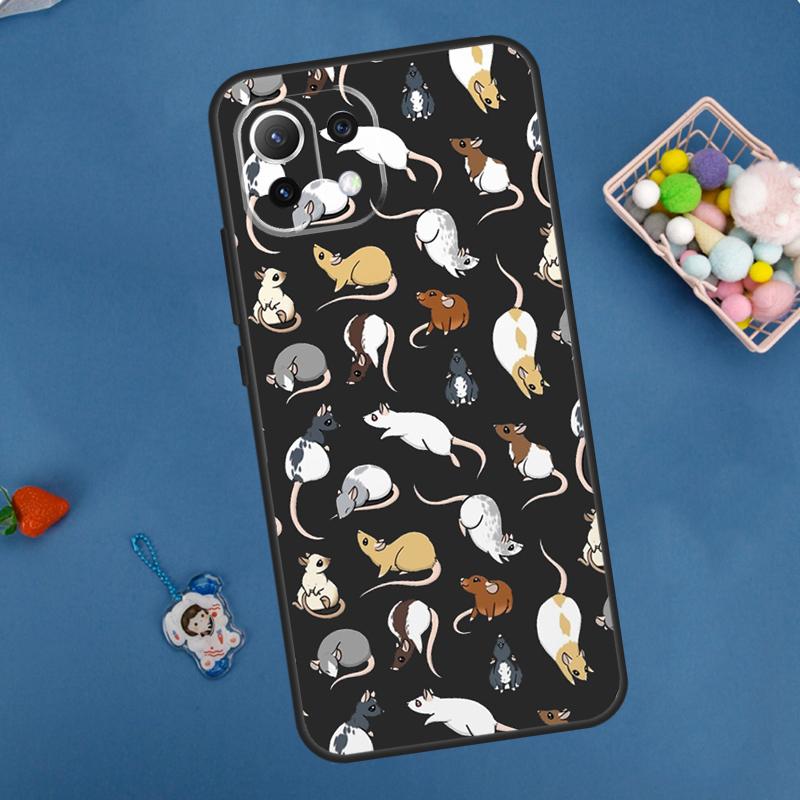 Чехол Мышь Крыса Для Xiaomi 15 Ultra 13 14 11T 12T 13T 14T Pro POCO X7 Pro F5 F6 M6 X3 X5 X6 Pro Бампер