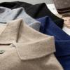 Fanzhen Men's 100% Cashmere Polo Neck Sweater