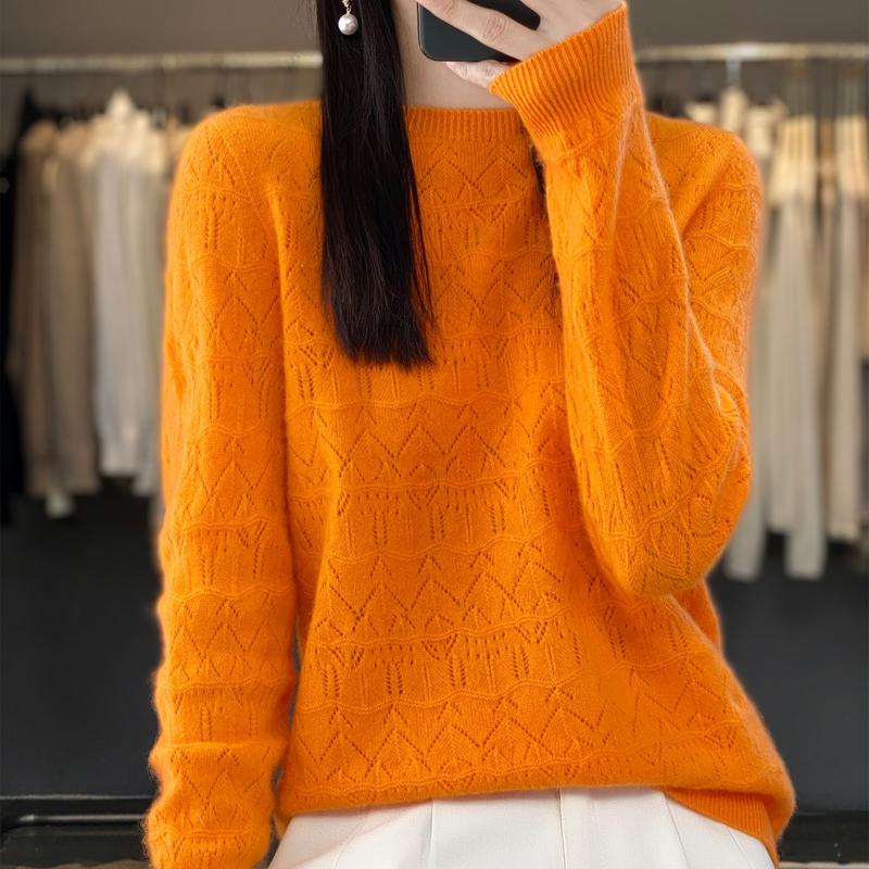 Женский свитер, кашемир Цинхэ, 30% кашемир, 70% шерсть, зимний вязаный пуловер, осенний свитер, женский кашемировый свитер, вязаный топ с длинным рукавом