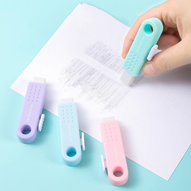 1 шт., цветной ластик Macaron, движущаяся структура, TPR материал, чистящие корректирующие инструменты без пыли, офисная школа