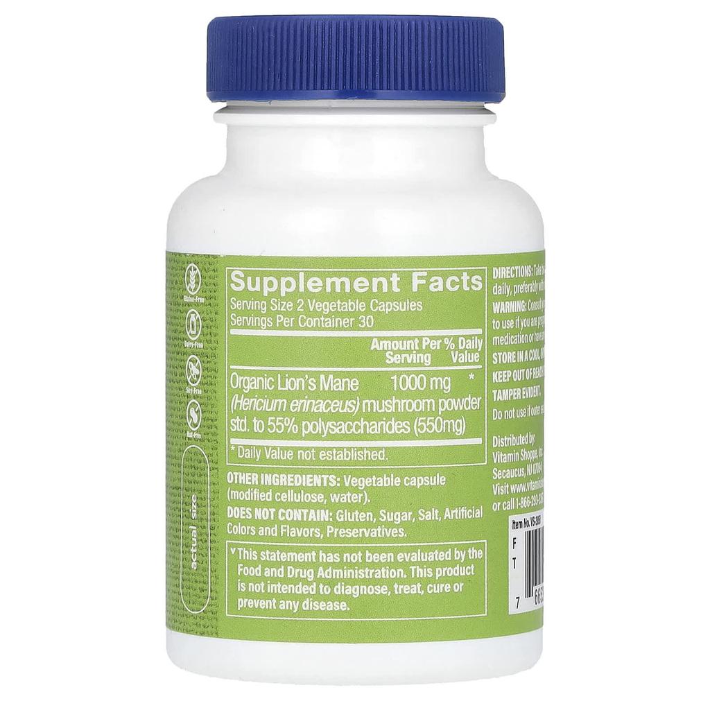 Deer Antler Mushroom, 1,000Mg, 60 Veggie Caps (500Mg per Capsule)