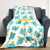 Custom Name Blue Monsters Party Blanket For Couch Bed Plush Cozy Fuzzy Blanket Super Soft Warm Blankets For Fall And Winter 0916235