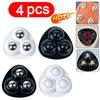 4pcs Mute Rollers For Furniture Self Adhesive 3 Beads Ball Wheels Universal Pulley 360° Rotating Wheels for Bins Storage Box