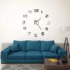VidaXL 3D Wall Clock Modern Design XXL Silver Home Decoration Living Room 50634