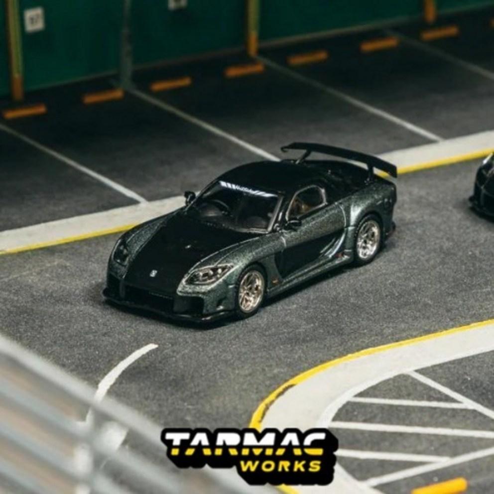 TarmacWorks 1/64 Mazda RX-7 VeilSide Fortune7 Серо-металлический / Черный - GLOBAL64 Литая модель