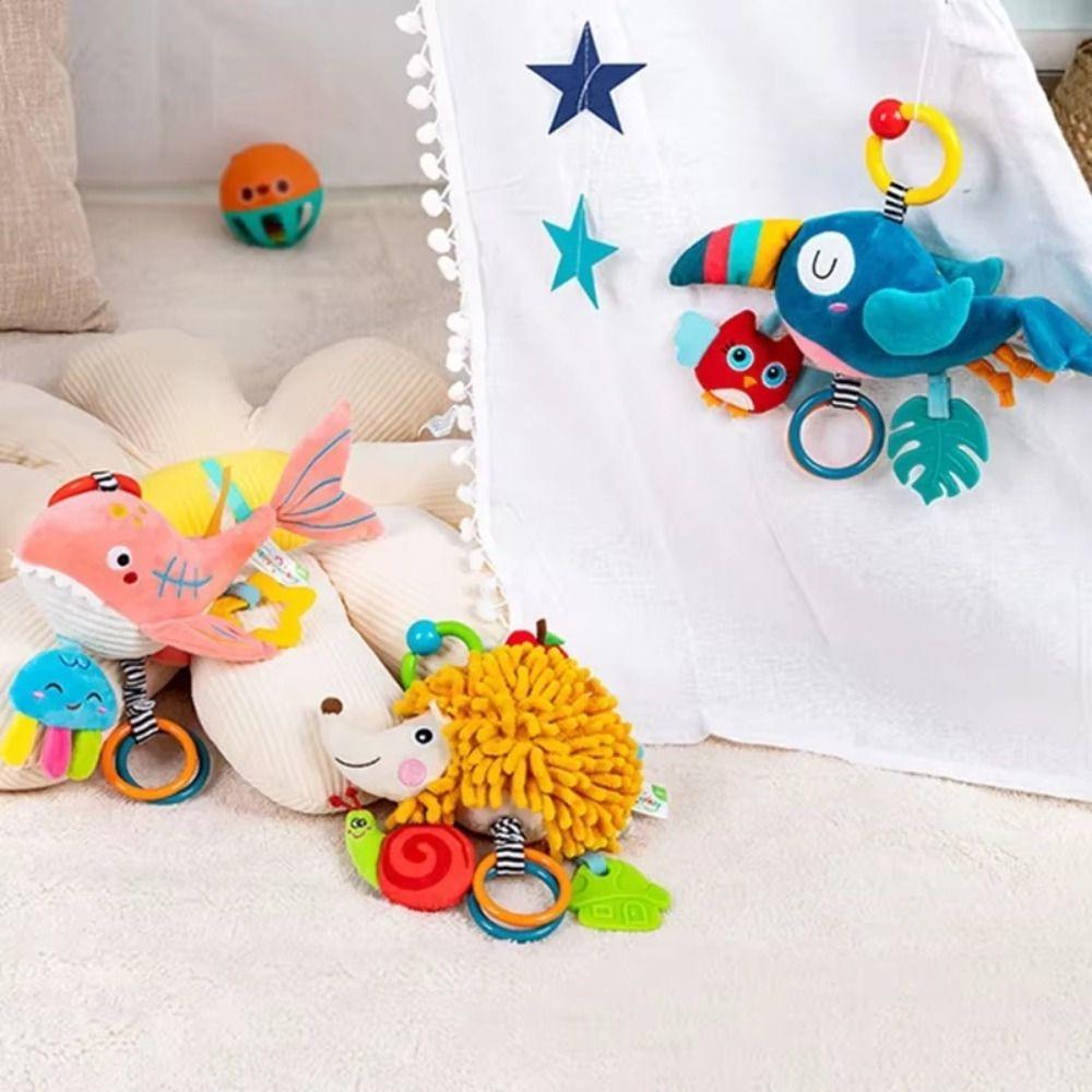 Plush Baby Crib Bell Toys Removable Kids Stuffed Animal Toys Infant Soft Plush Toy  for 0-12 Months