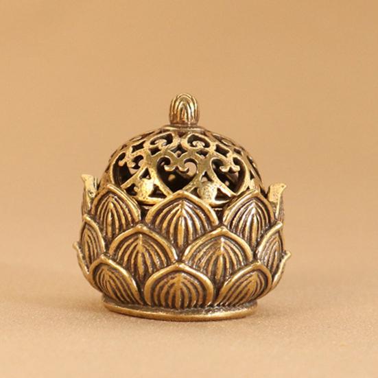 Декоративная курильница, кусок благовоний, ремесленный медный лотос, художественный держатель, домашний декор