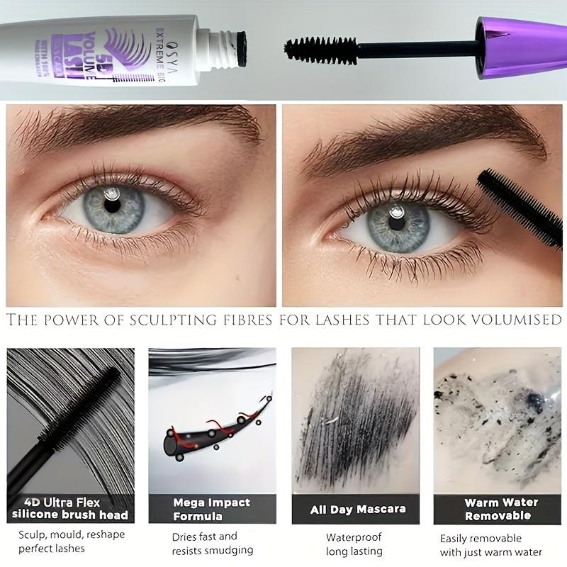 5D Curl & Volume Mascara Waterproof Smudge-Proof Formaldehyde-Free For Lush Long-Lasting Lashes