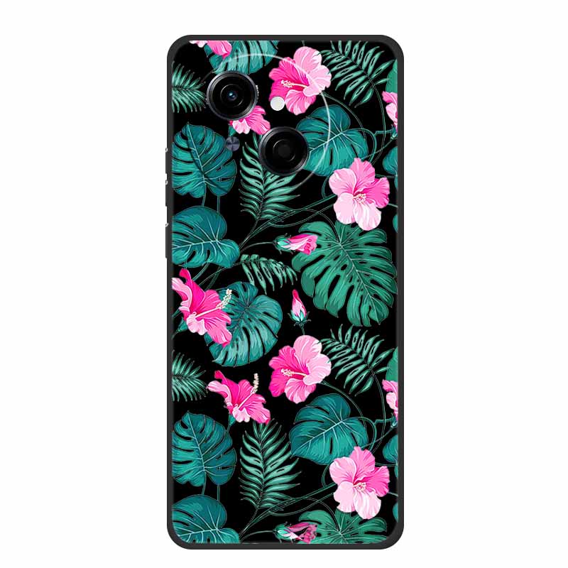 Чехол For Tecno Spark 40C Чехол Spark40C Мультяшный Кот Черный ТПУ Силикон Мягкий Чехол для Телефона Для Tecno Spark 40C 40 C Задняя Крышка Чехол