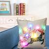 Elegant Cotton Linen Pillow Cover With Led Lights For Charming Christmas Decor