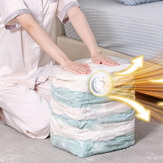 Вакуумный компрессионный мешок Утолщенный материал Большая вместимость Не требуется насос Сжатие с воздушным клапаном Пыленепроницаемый влагозащищенный упаковочный мешок