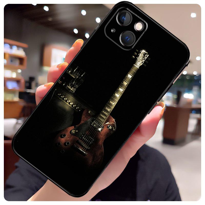 Чехол-кейс с рисунком гитарной музыки для iPhone 16 13 14 11 12 15 Pro Max X XR XS Max Plus 14 Plus Задняя крышка