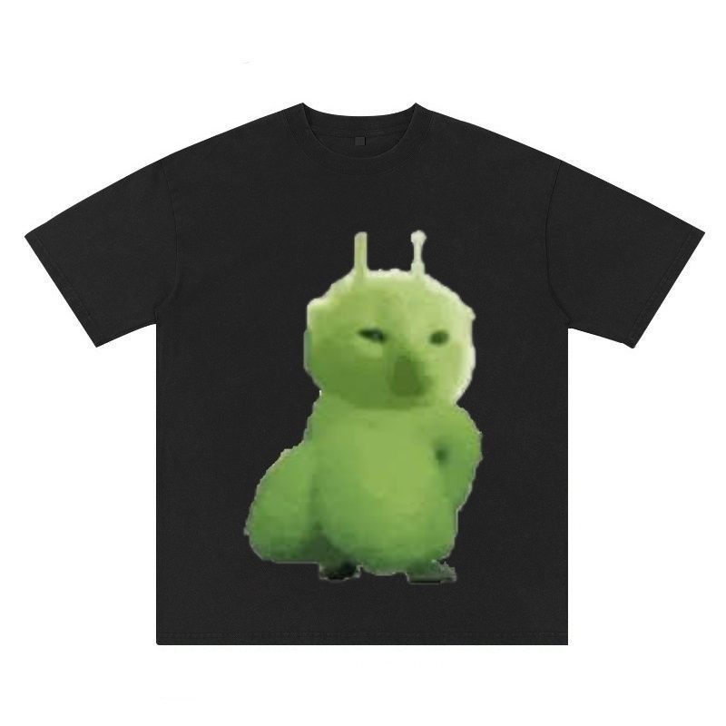 Hotselling 2026 New Green Alien Cat Emojithemed Accessories Including Mens and Womens Tshirts Casual and Loose Fit