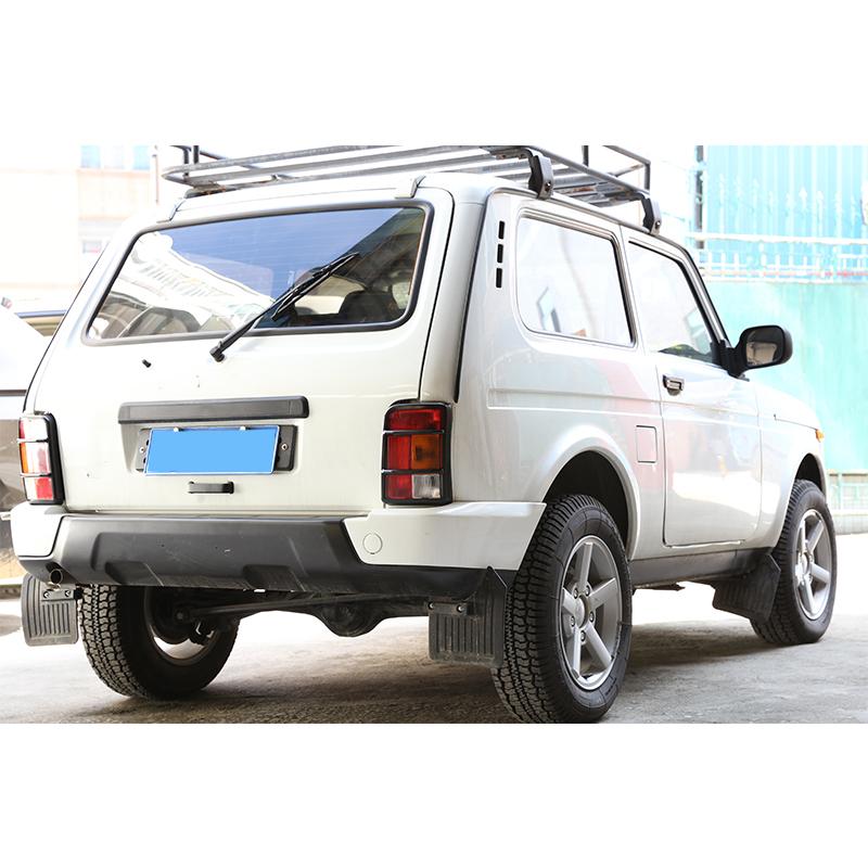 For LADA NIVA Metal Black Tail Light Cover Trim Frame Rear Lamp Guard Protective Sticker Car Styling Accessories 2pcs