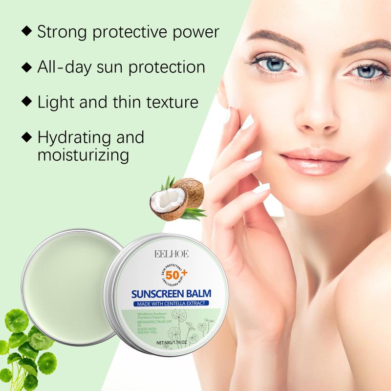 Крем солнцезащитный Eelhoe Centella SPF50 Контроль жирности Освежающий Увлажняющий Уход за кожным барьером Восстанавливающий Защита от солнца Лицо Солнцезащитный крем