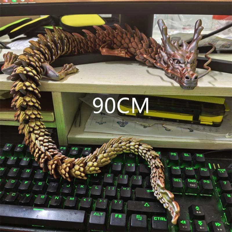 30см 90см 3D-печатные соединенные драконы Украшения Суставы могут двигаться Креативные Драконы Растения Скала Аквариум Ландшафтный Декор