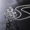 Fine 925 Stamp Silver Necklace For Women Lady Flower Beautiful Fashion Pendant Elegant Charm Pretty Lady Jewelry Ln004 Chain