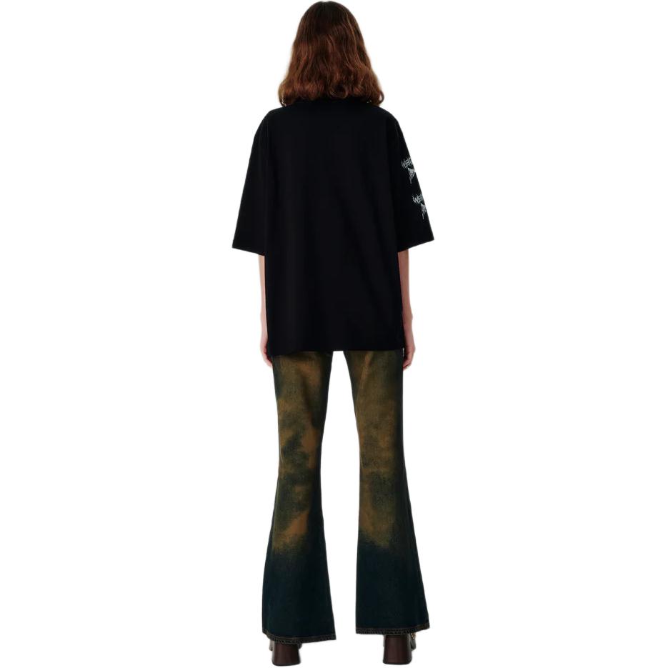 WE11DONE SS24 T Shirt Unisex Black WD-TT3-23-783-U-BK