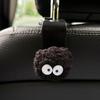 Cute Curly Hair Ball Car Seat Back Hook Backrest Hanger Portable Auto Seat Headrest Holder for Bags Clothes Coats Storage