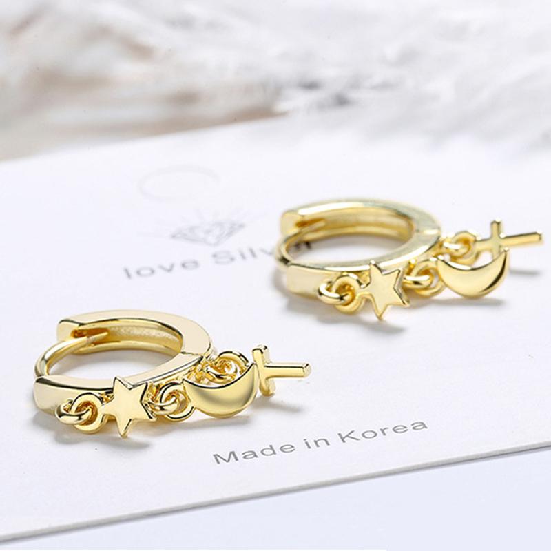 BELLA BOX Роскошные женские серьги-капли со звездами и лунными серьгами, подарок на свадьбу, помолвку и вечеринку