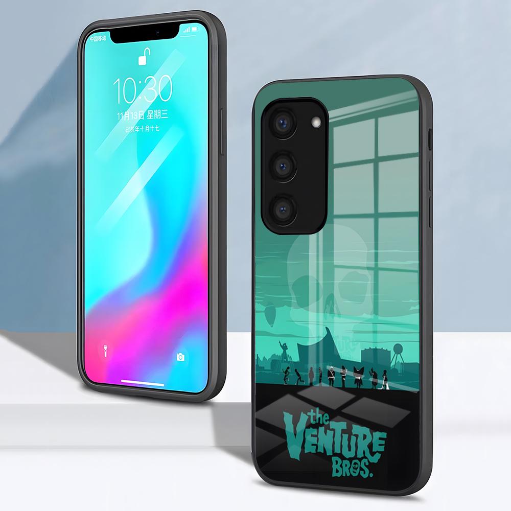 Чехол для телефона Аниме The V-Venture B-Bros Для Samsung S26 S25 S24 FE S23 S22 S21 Plus S20 Ultra Note20Ultra Черная Стеклянная Крышка