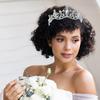 Барокко свадебные аксессуары для волос свадебное платье тиара сплав совершеннолетие полная бриллиантовая корона светлый роскошный цветной горный хрусталь корона