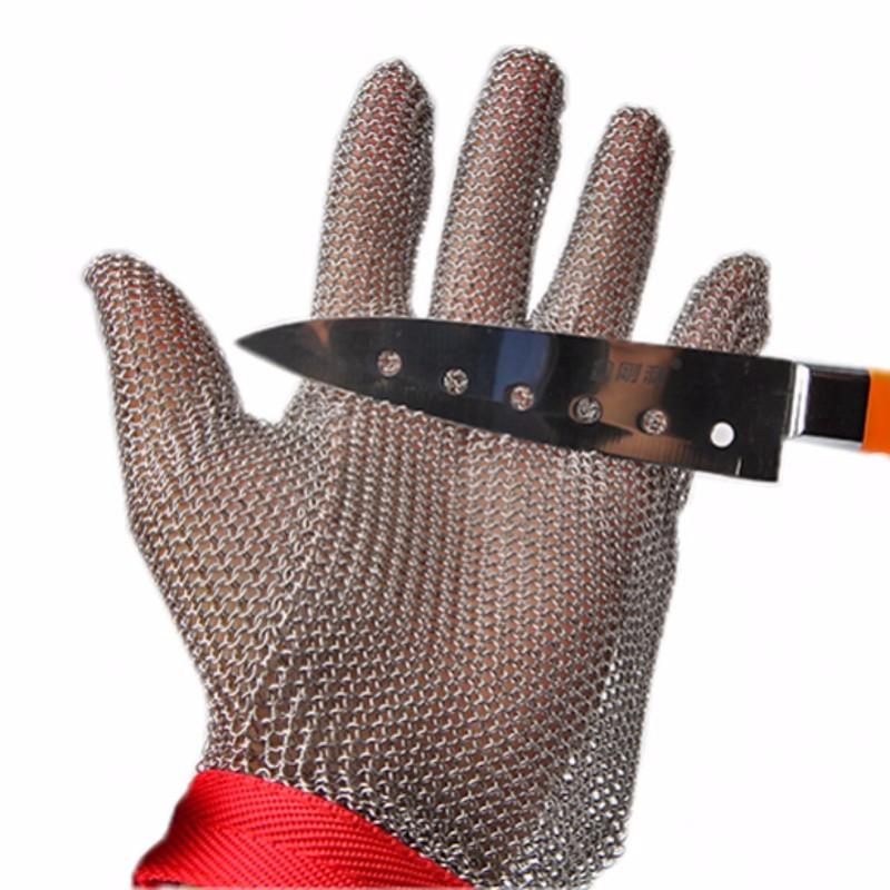 Anti-Cut PPE Safety Stainless Steel Food Grade 316 EN388 Cut 5 Stab-Resistant ANSI Cut Resistant Protective Mesh Gloves Butcher