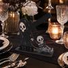 Прочный Halloween Знак Настольный Знак, Жуткий Призрак Жнец Черная Кошка Тыква Пугало Праздничная Атмосфера Украшения Деревянный Настольный Центральный Элемент для