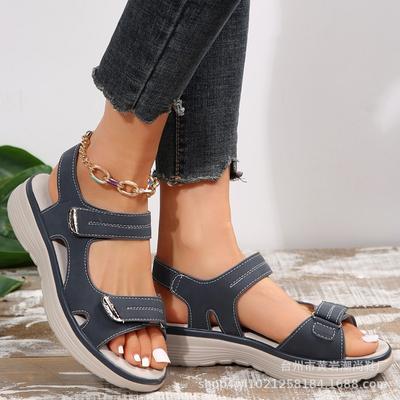 Новые летние женские повседневные сандалии на платформе большого размера