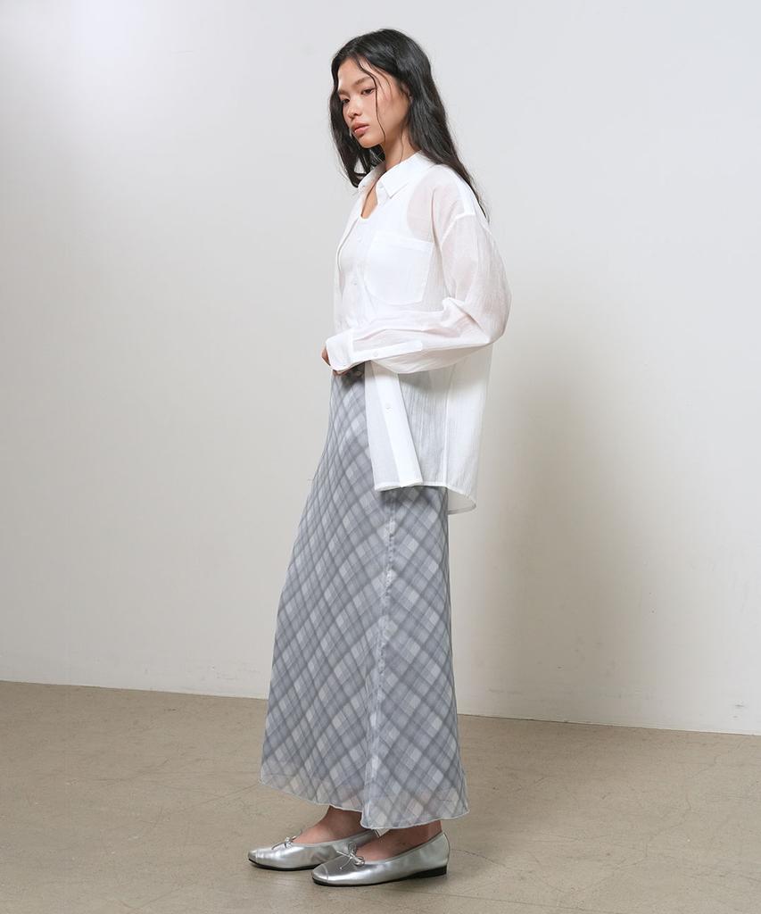 GENERALIDEA Summer Wrinkle Sheer Shirt [White] / Wbe2L03531