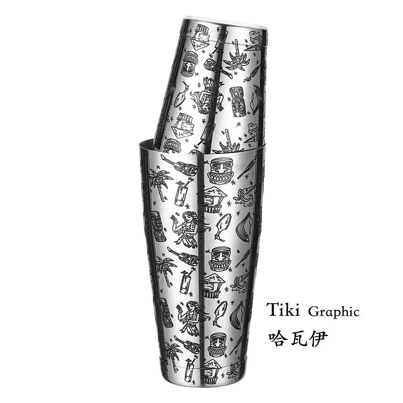 Шейкер для коктейлей Boston Shaker Набор из 2 предметов 550 мл утяжеленный и 740 мл Утяжеленный Профессиональный барный инструмент для бармена