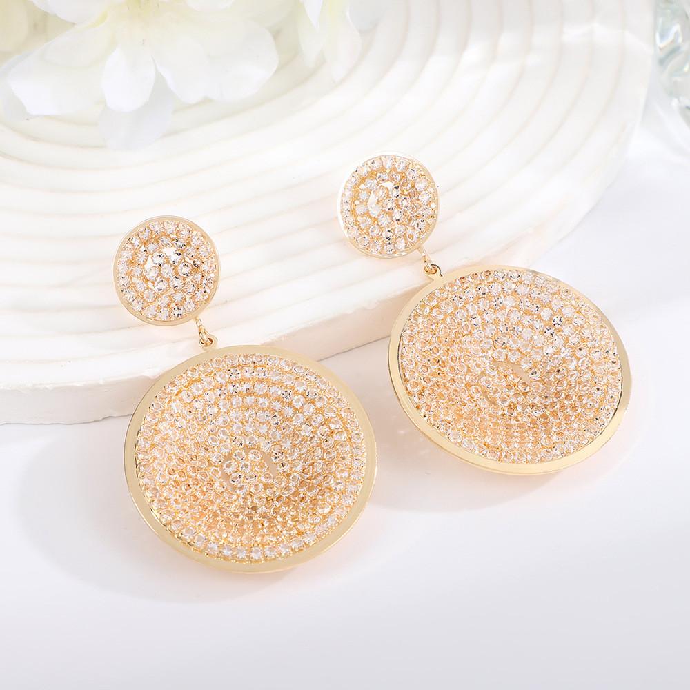Elegant Geometric Drop Earrings With Cubic Zirconia For Wedding And Evening Wear