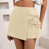ZANZEA Women Summer Elastic Waist Casual Lace Up Shorts