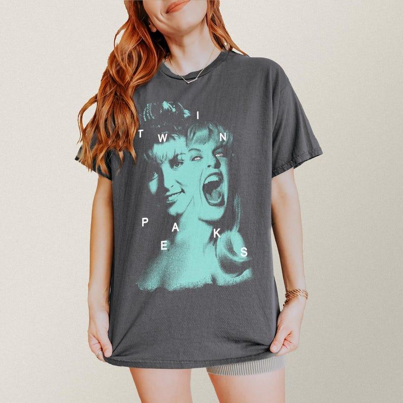 Twin Peaks Tshirt Fire Walk With Me Laura Palmer Print Cotton Tshirt Retro Style Classic Graphic Unisex Unisex Summer Streetwear
