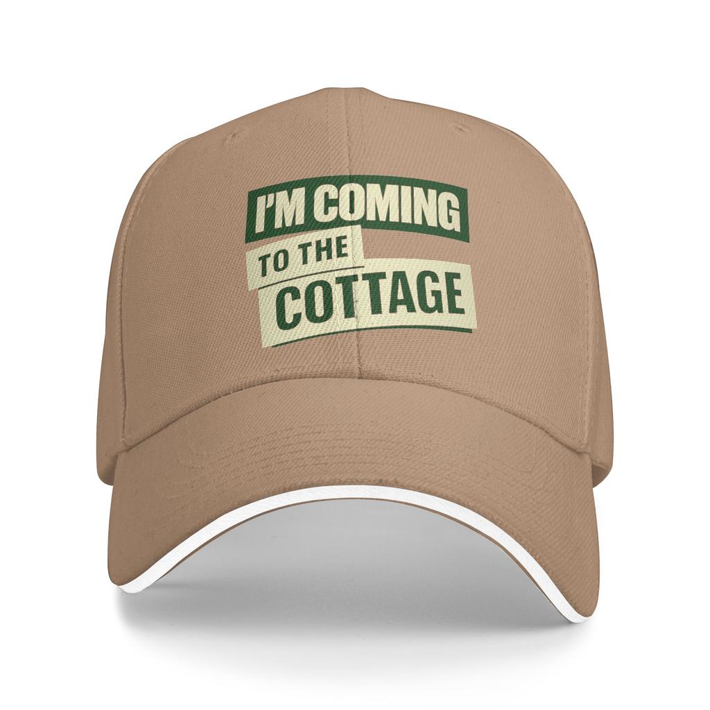 I'm Coming to The Cottage Sun Baseball Cap Summer Women Print Hip Hop Hats Sun-Proof y2k Funny Running Hippie Snapback Cap