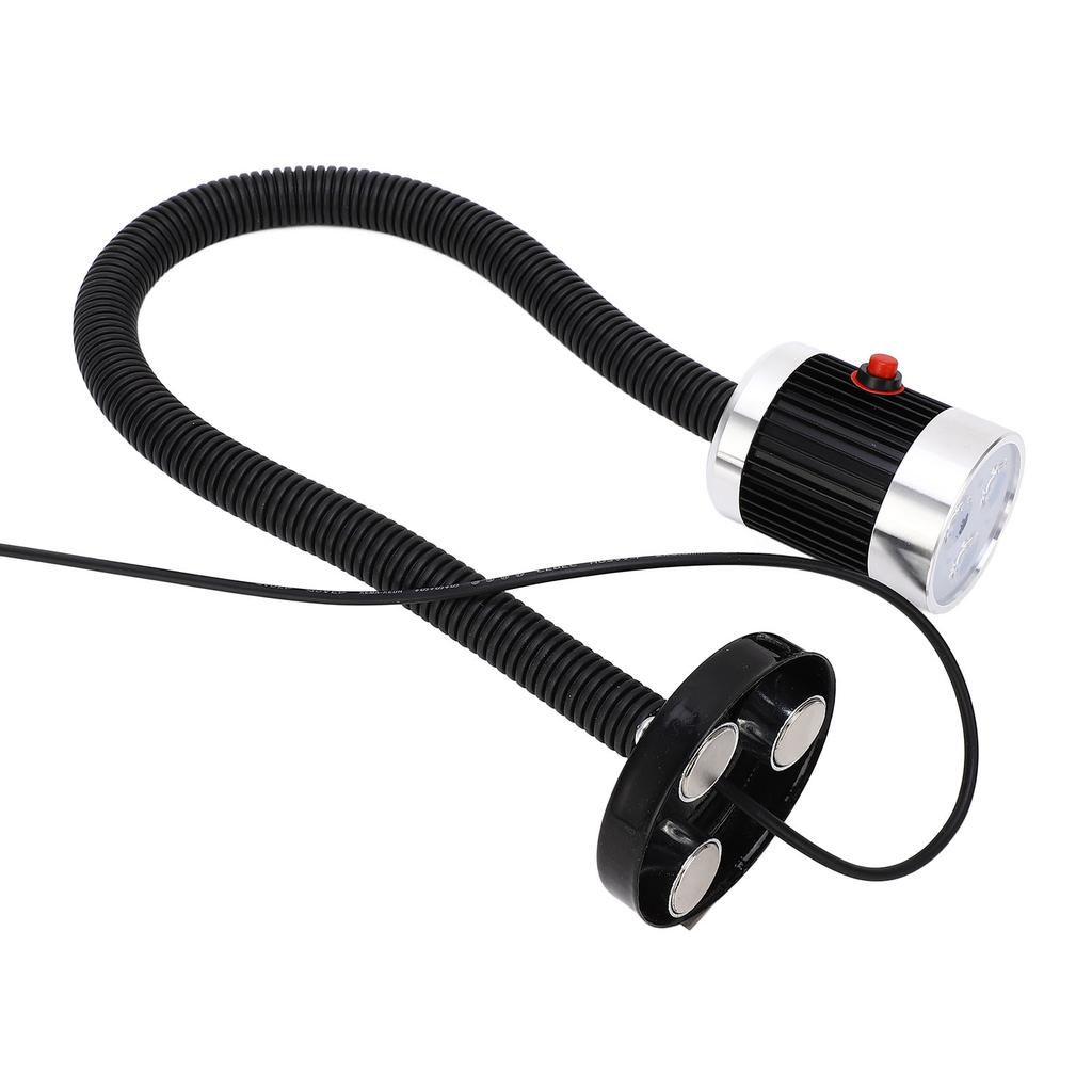 Круглое магнитное основание Гусиная шея Промышленный светодиодный рабочий светильник для токарного станка с ЧПУ AC220V 3W