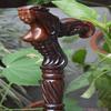 94 Cm Mermaid Wooden Hand Carved Cane Handcrafted Walking Stick with Ergonomic Handle for Comfort