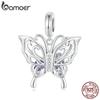 925 Sterling Silver Hollow-out Butterfly Pendant Charms for Women Bracelet & Necklace Pave Setting CZ Fine Jewelry Gift