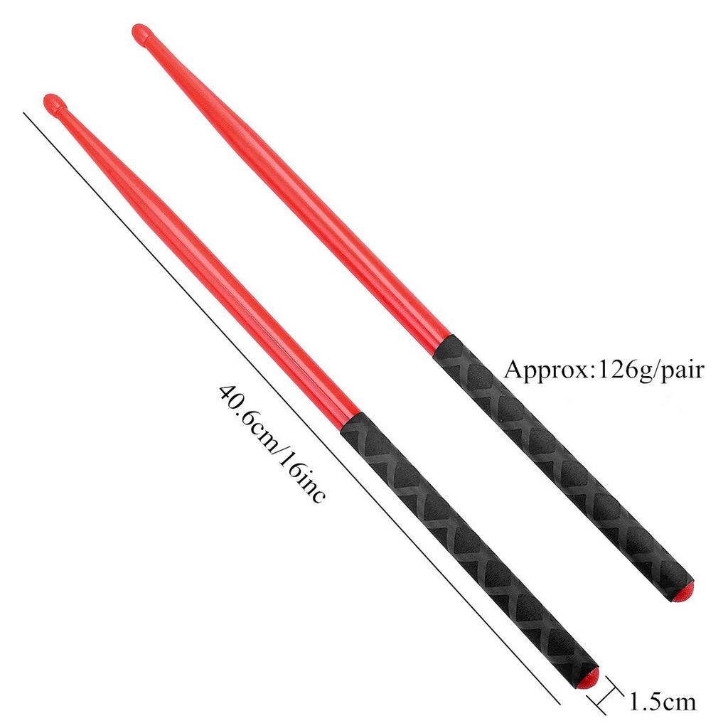 Musfunny 5A Colorful Nylon Lightweight and Durable Percussion Sticks for and Adults Non-Slip Drumsticks Drumsticks, - Beginners, Kids,