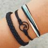 Wax Thread Woven Bracelet, Multi-layer Woven Twist Wave Wave Handmade Bracelet Set